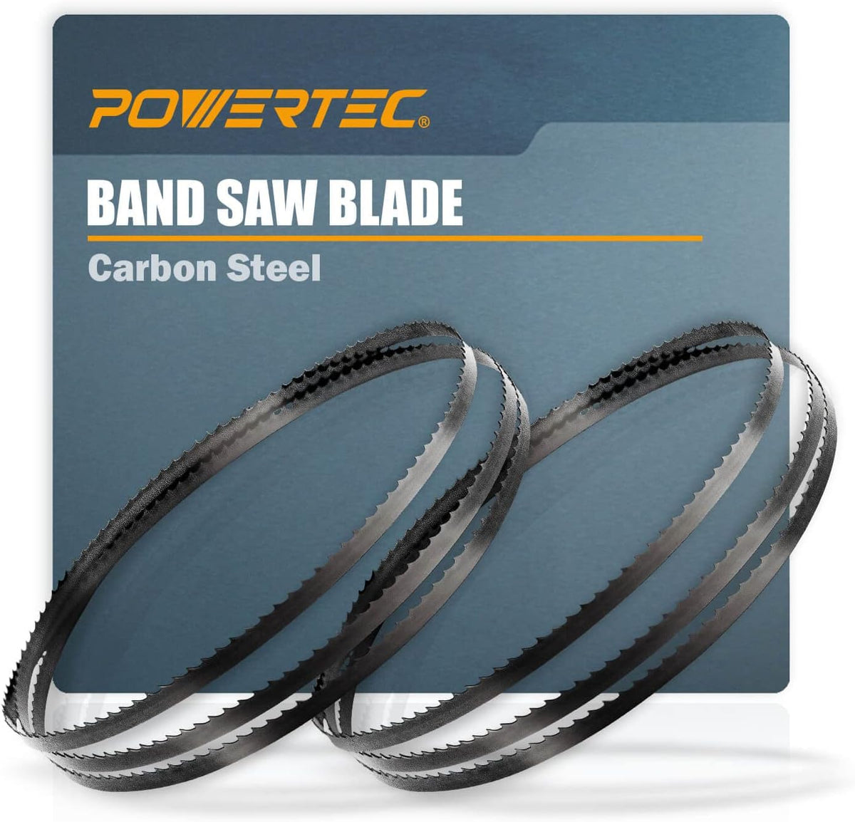 POWERTEC 56-7/8 Inch Bandsaw Blades, 1/4" x 14 TPI Band Saw Blades for Sears Craftsman, Shopcraft, and Duracraft 3-Wheel Band Saw for Woodworking, 2 Pack (13213-P2)