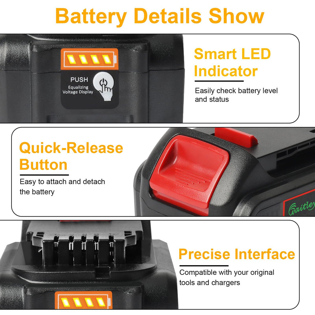 20V 6.0Ah Replacement Battery Compatible with Dewalt Tools