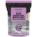 Pure Raw Dead Sea Salt for Soaking with 100% Natural Lavender, 5 LB - Spa Bath Salt Fine Grain - Body Wash Scrub