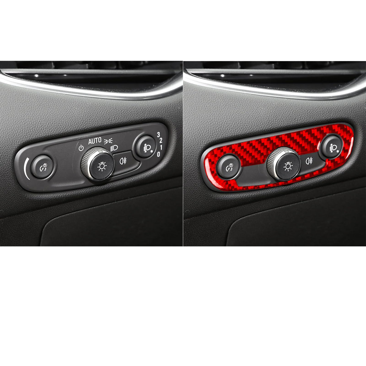 GDFJGD Headlight Dimmer Knob Trim -A for Chevy Malibu 2016-2025 Red