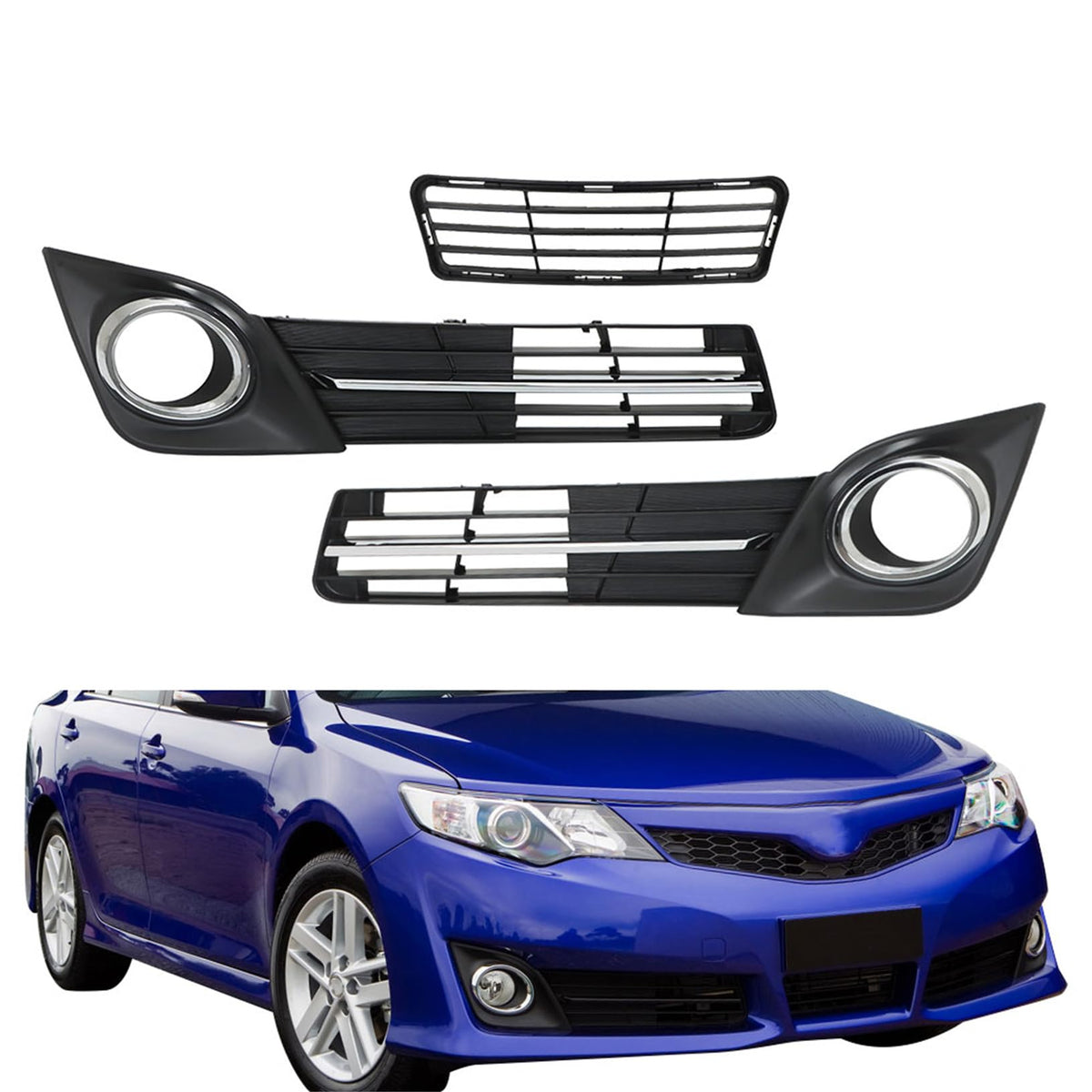 LABLT Fog Light Covers Replacement for Camry SE LH RH Black