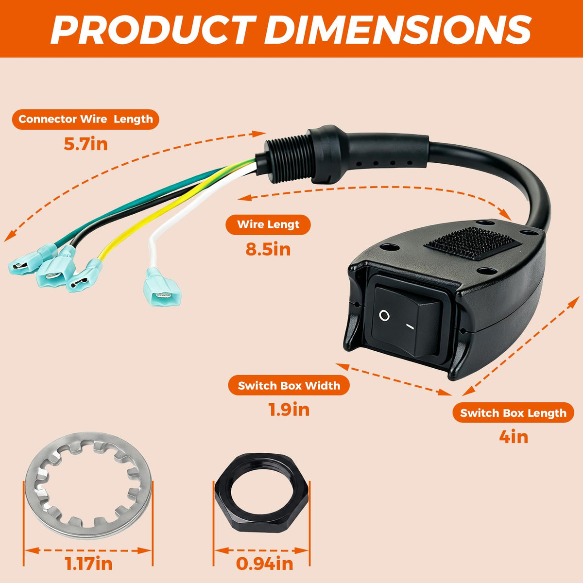 101610 Switch Cord Assembly for ProTeam Backpack Vacuum