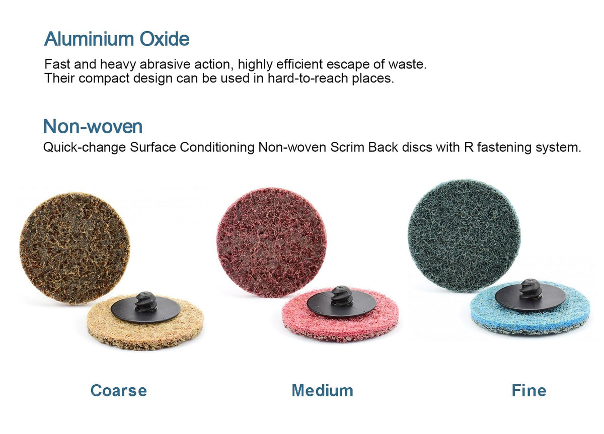 COSPOF 3 Inch Quick Change Sanding Discs, 25 Pack Fine Sanding Discs, Surface Conditioning Discs for Die Grinder(Blue-Fine).
