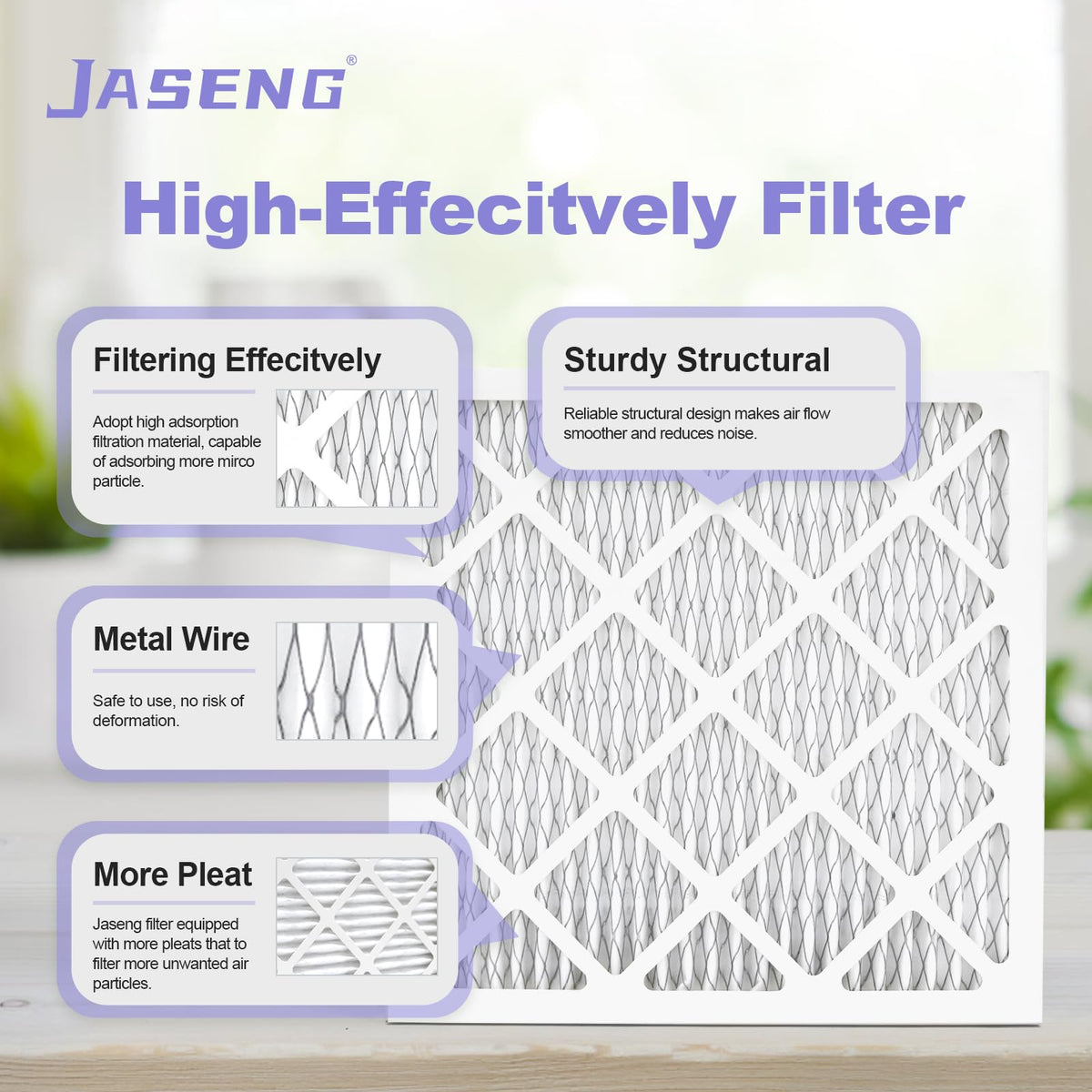 10x10x1 MERV 11 Air Filter, 6-Pack for Furnace HVAC