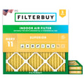 17.5x17.5x1 Air Filter MERV 11 Pet & Allergy Defense (3-Pack)