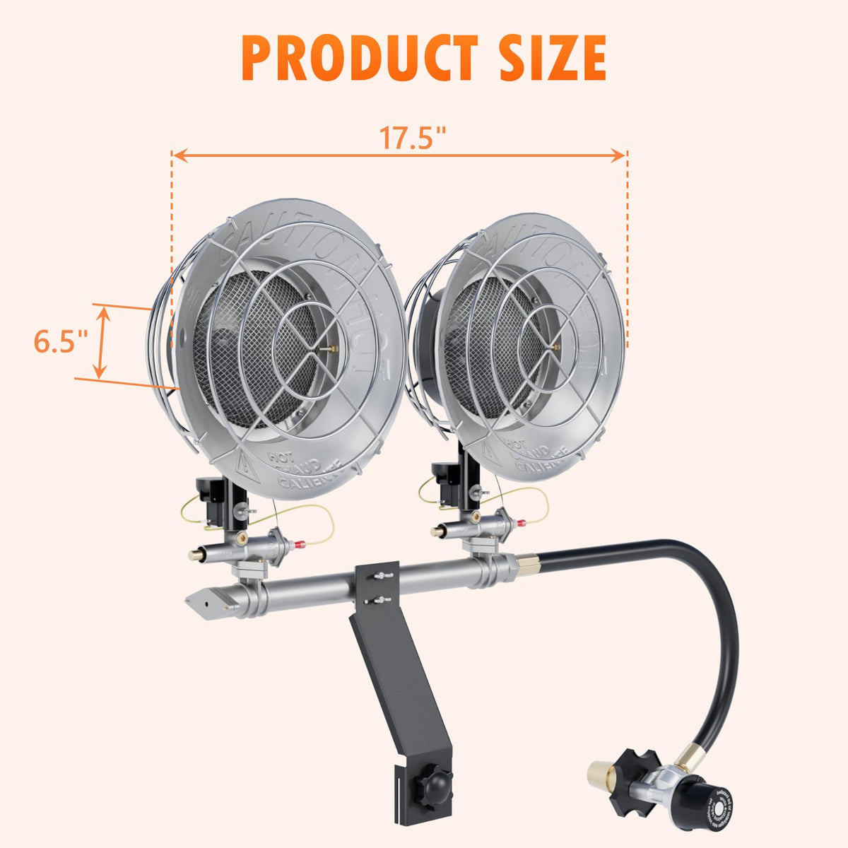 30000 Btu Outdoor Propane Heater Top, 2-Burner Portable Propane Tank Top Heaters, Double Tanks Tops Propanes Patio