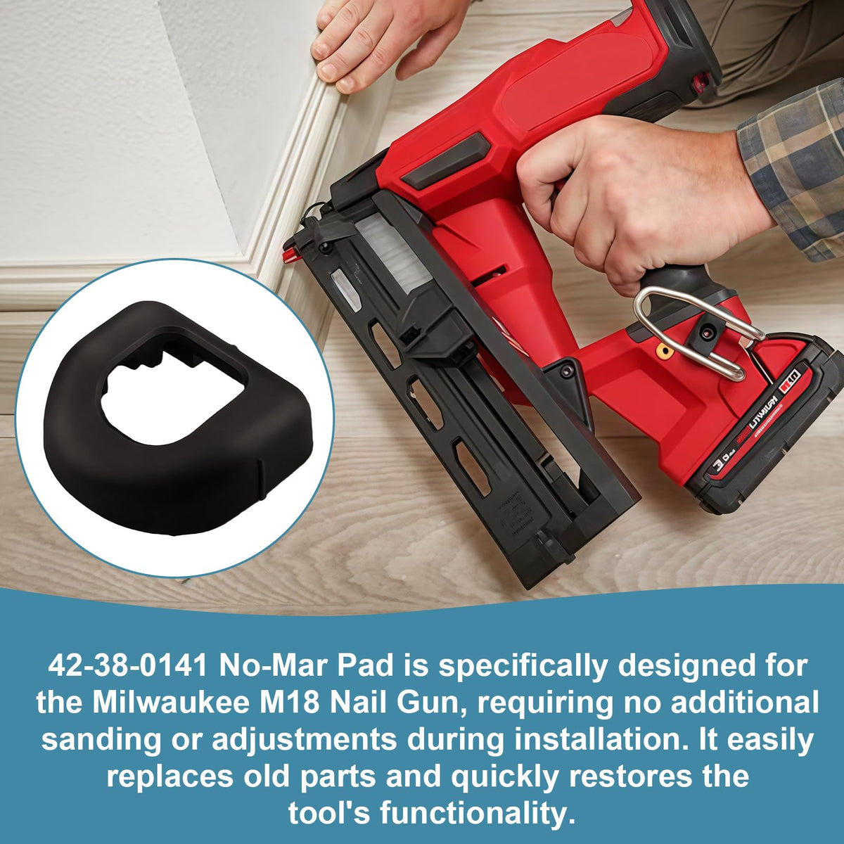 M18 16GA Nailer No-Mar Pad 3-Pack,Fits 2742-20/2743-20