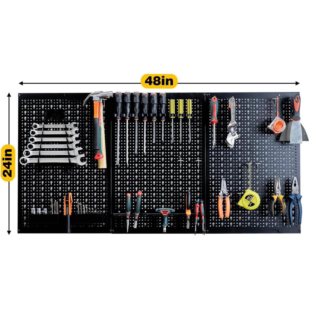 Peg Board Wall Organizer 4 ft. Metal Garage Wall Pegboard