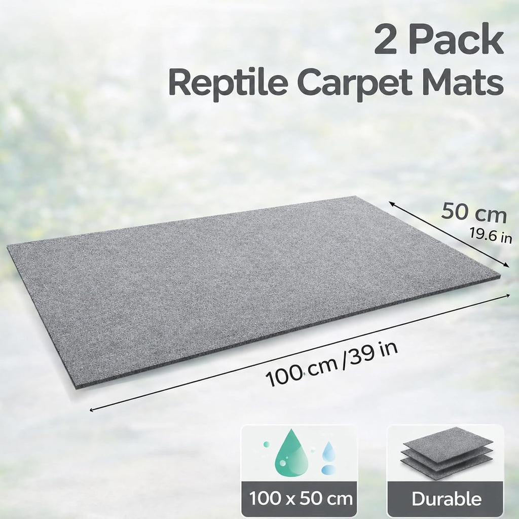 2 Pack Reptile Carpet, 39’’ x 20’’ Terrarium Bedding