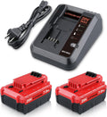 2Pack PCC685L 7.0Ah Li-ion Replacement for Porter Cable 20V Battery Charger