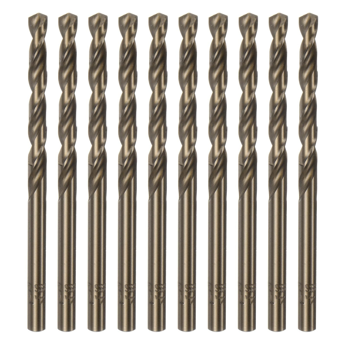 HARFINGTON 10pcs Cobalt Jobber Drill Bits 4.7mm / 0.185" M35 High Speed Steel HSS Twist Drilling Bit Tool for Stainless Steel Copper Wood Plastic and Other Hard Materials