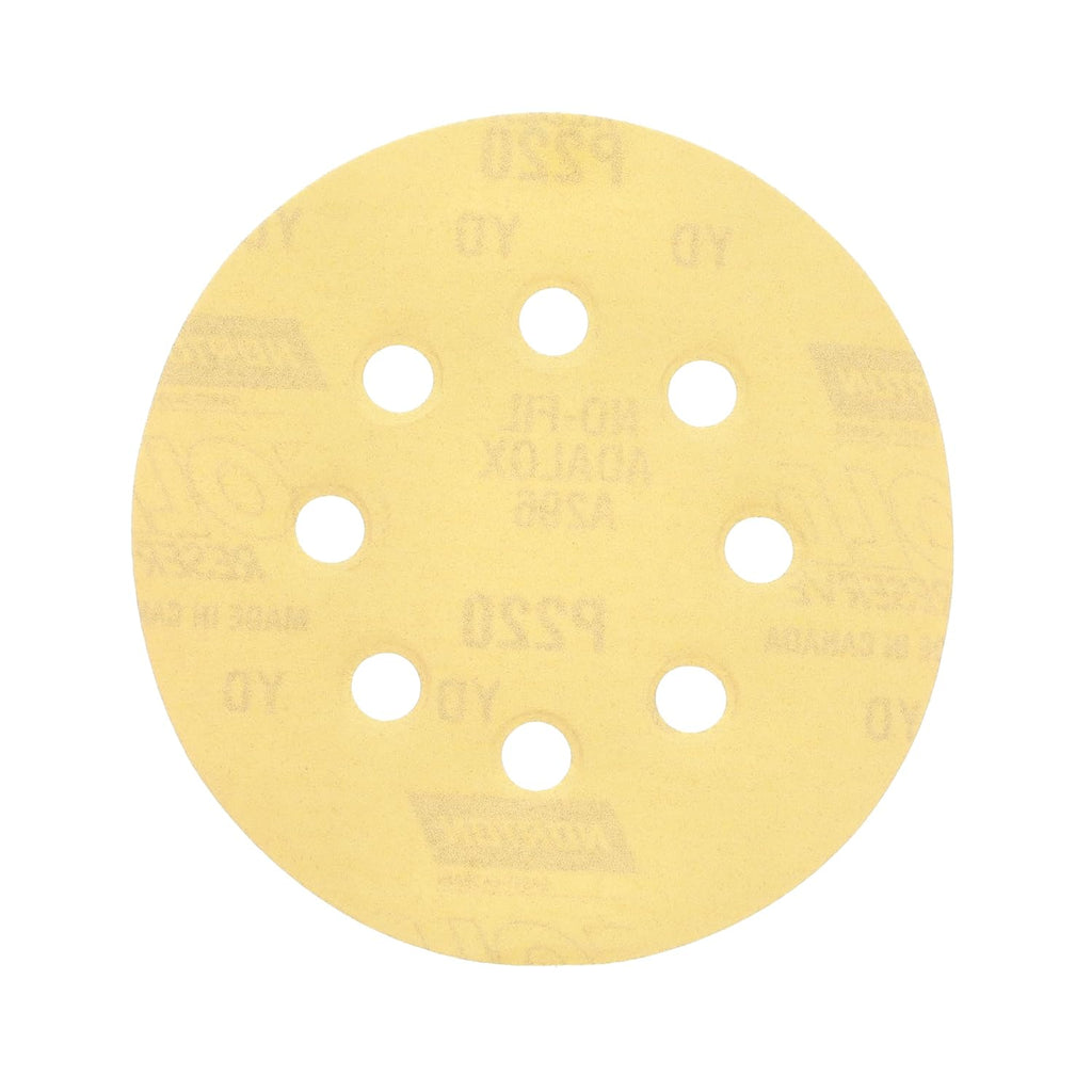 Norton MultiSand Hook and Loop Sanding Discs, Orbital Sander Sandpaper for Wood, Metal and Fiberglass, 220 Grit Sand Paper, 5 Inch Sanding Discs Hook and Loop, Pack of 25