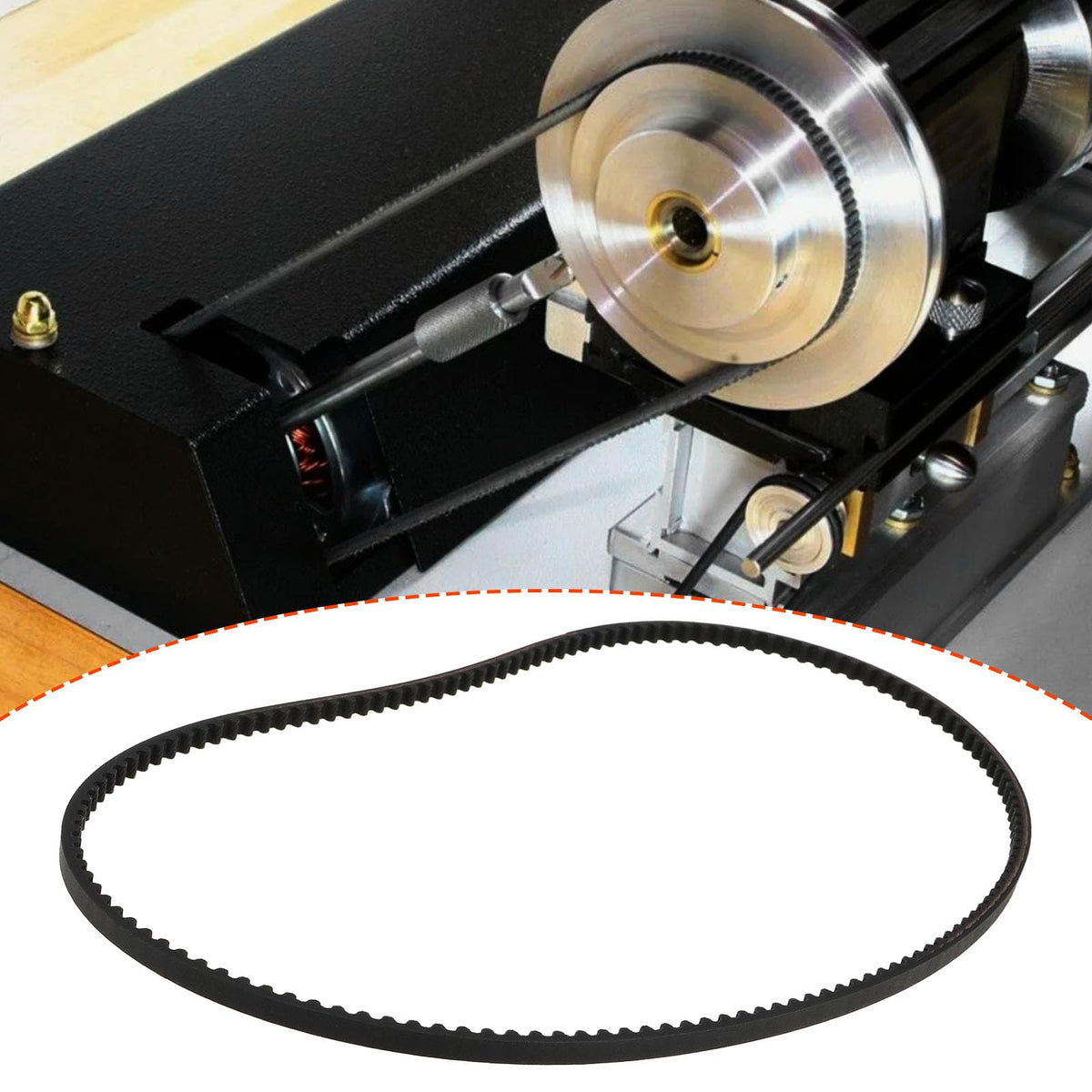 eMagTech Lathe Belt 5M710 Drive Belt Length 710mm for Freight Lathe, Section 5M