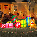 10FT Giant Christmas Inflatables Outdoor Decorations Gift Boxes and Bear