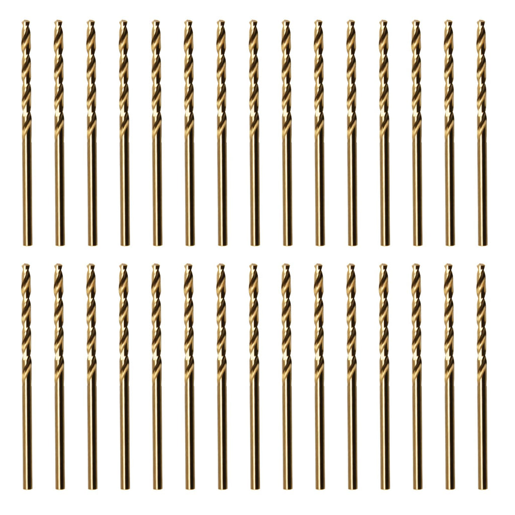 FiLwW 20Pcs 3/32" Cobalt Drill Bit Set, M35 High Speed Steel Jobber Length Drill Bit Kit for Hardened Metal, Stainless Steel, Cast Iron, Wood and Plastic
