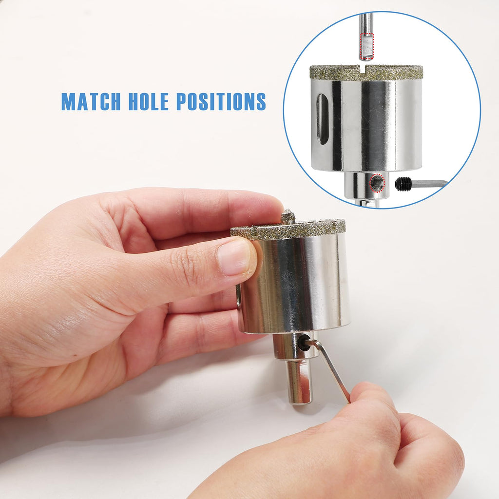 2-1/8" / 55mm Diamond Hole Saw with Center Drill Bit, Jamiikury Tile Hole Saw Glass Hole Cutter for Ceramic Glass Tile Porcelain Marble