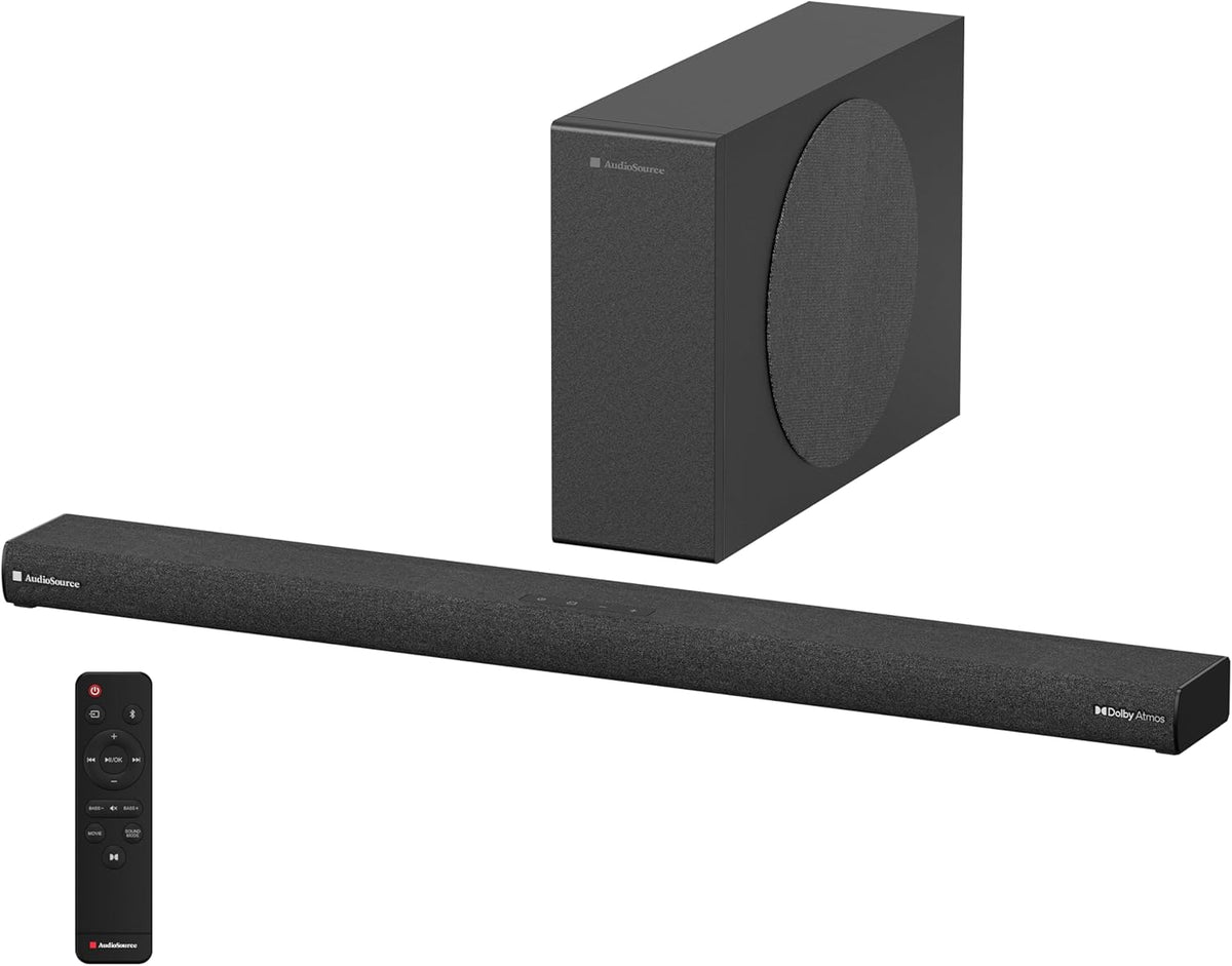 2.1 Soundbar, Wireless Subwoofer w/Dolby Atmos, 120W RMS & 240W Max Output, Compact Design, Bluetooth Streaming for