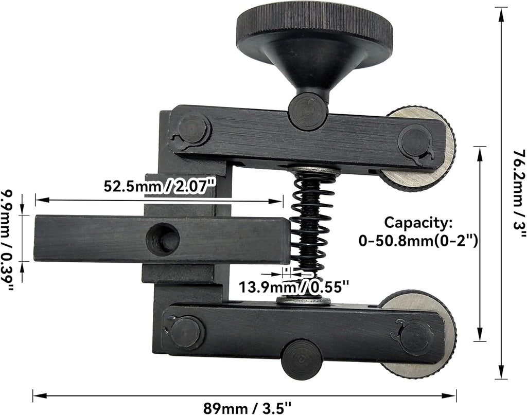 HFS(R) Adjustable Knurling Tool Holder with 6pcs Wheels for Mini Lathes 0-2" Capacity