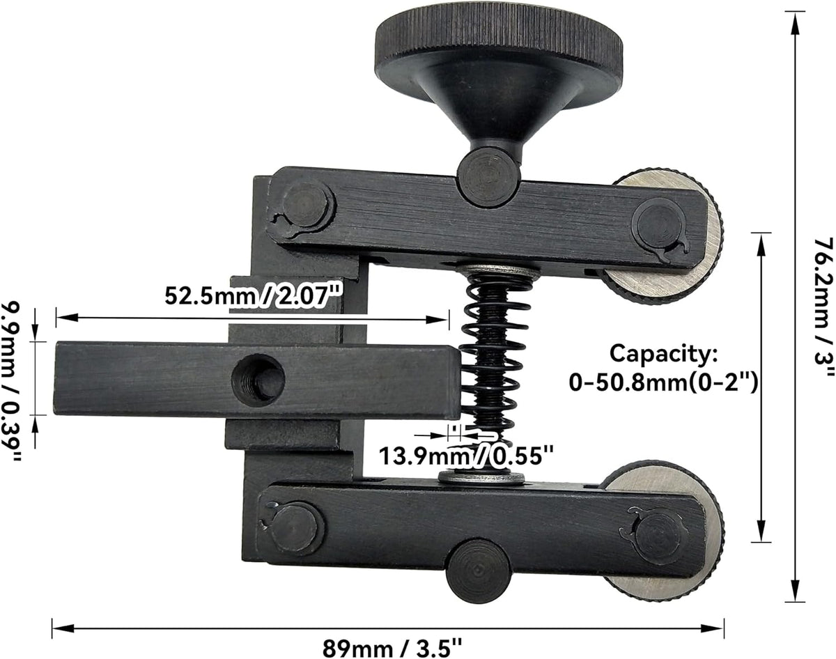 HFS(R) Adjustable Knurling Tool Holder with 6pcs Wheels for Mini Lathes 0-2" Capacity