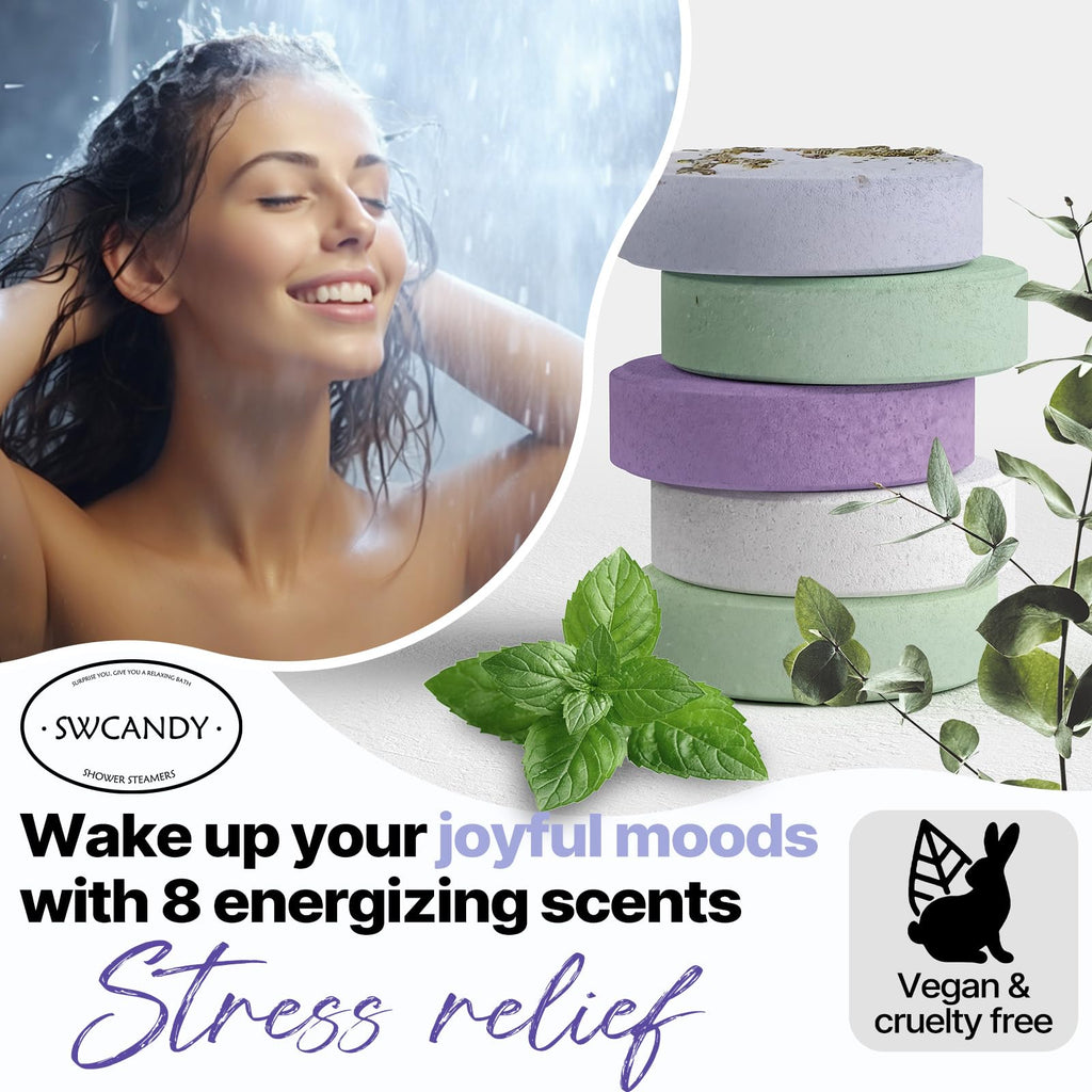 Shower Steamers Aromatherapy Gifts for Women 8 Pcs Shower Home Spa