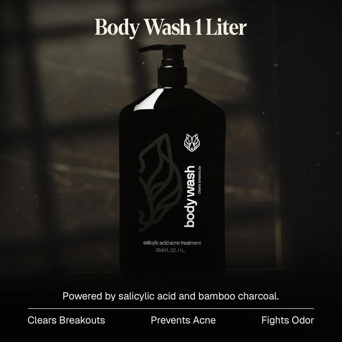 Salicylic Acid Body Wash for Men - Acne Face Wash, 1 Liter