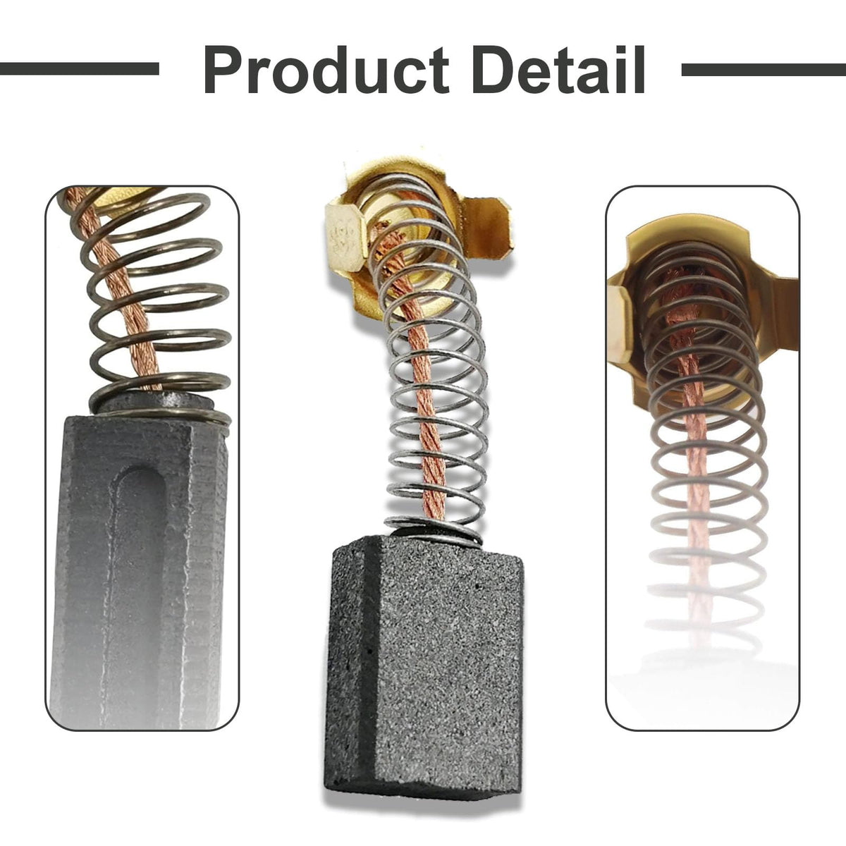 999038 Carbon Brushes Set fit for Hi ta-chi C10FSH C12FDH, Motor Replacement Parts for Chop Saw Drill Hammer Miter Saw Power Tools (6 pack)