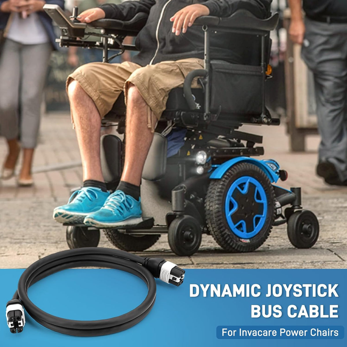 1.0 Meter Dynamic Joystick Bus Cable for Invacare Power Wheelchair
