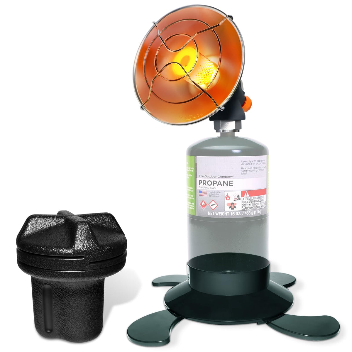 Portable Propane Heater Outdoor Camping Heater, 8500 BTU, Piezo Ignition