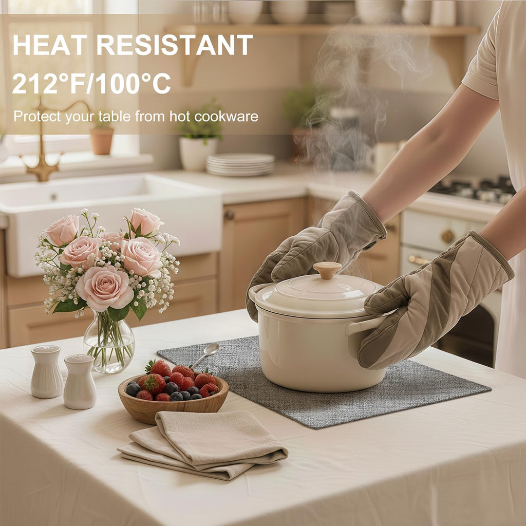 Faux Leather Heat Resistant Placemats 6 Packs
