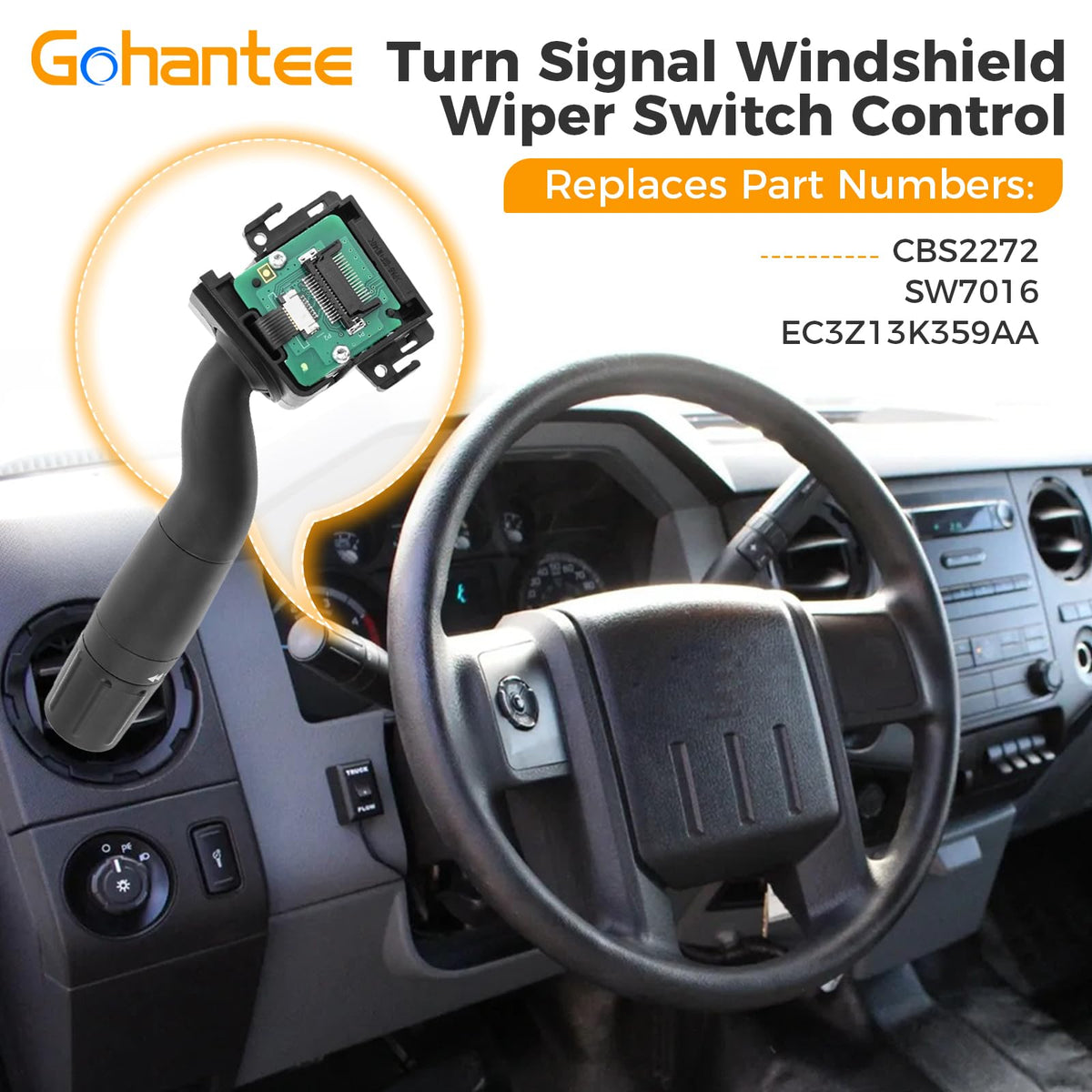 gohantee SW7016 Turn Signal Switch, Multi-Function Windshield Wiper Switch