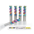 WEXWE Tools DLC Series Carbide Square End Mill, Diamond-Like Coating, End Mill for Aluminum, Copper, Magnesium Alloys, High Silicon Alu65minum, Composite Materials, 3 Flute, Inch Size（5/16", 5pcs）