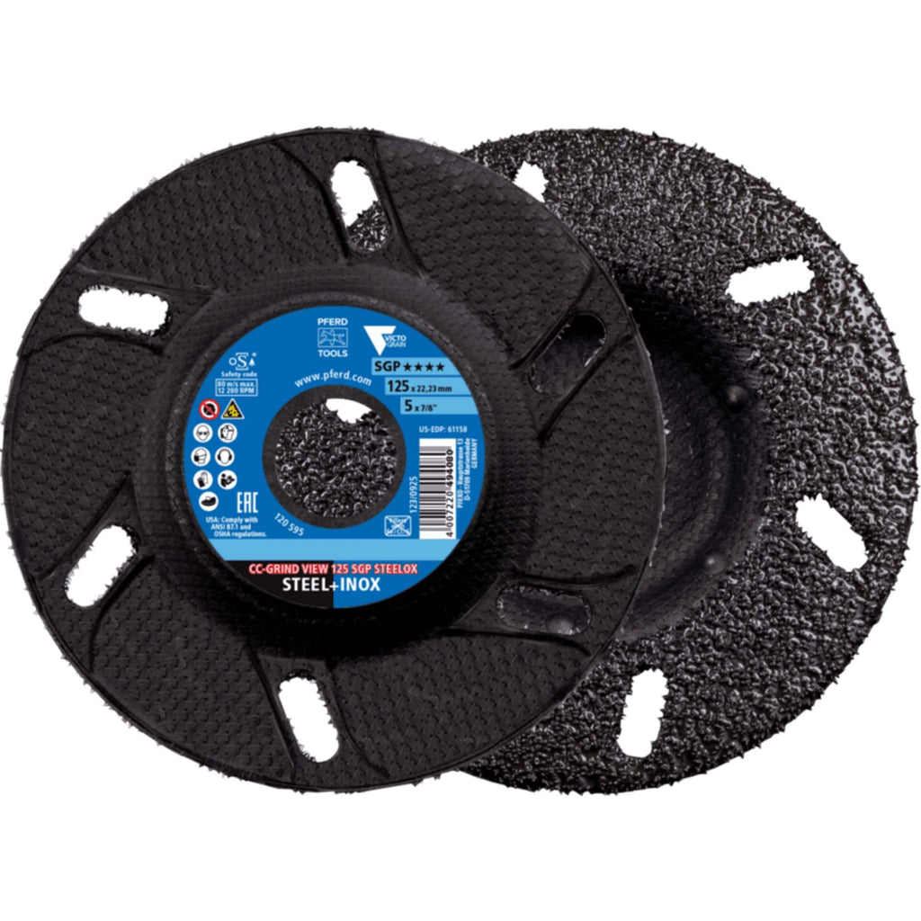 PFERD CC-Grind View 5" x 7/8" Grinding Disc, Pack of 10
