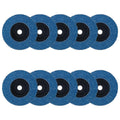 10 Pack 60 Grit 3 x 3/8 Inch Flap Disc for Angle Grinder, Type 27