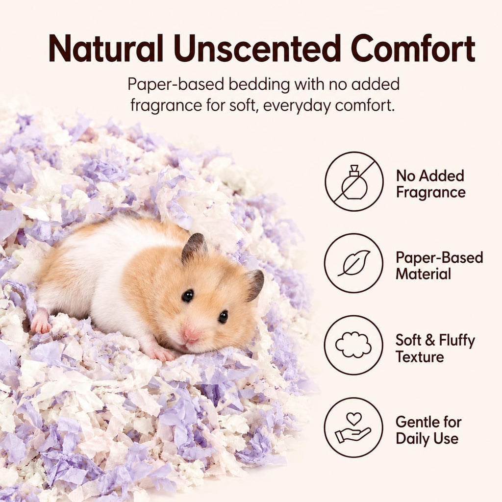 Hamster Bedding Odor Control, Small Animal Paper Bedding 50L