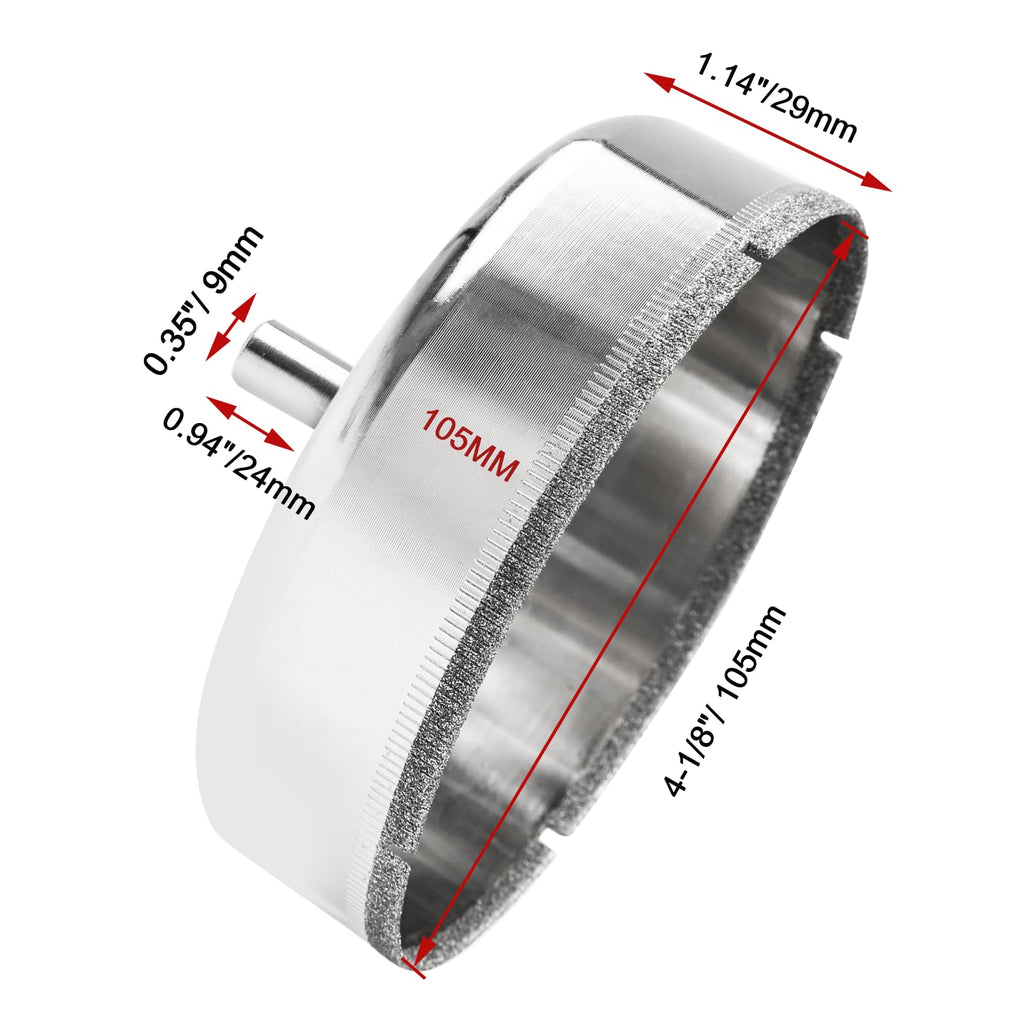 Luomorgo 105mm/4-1/8 Inch Diamond Hole Saw