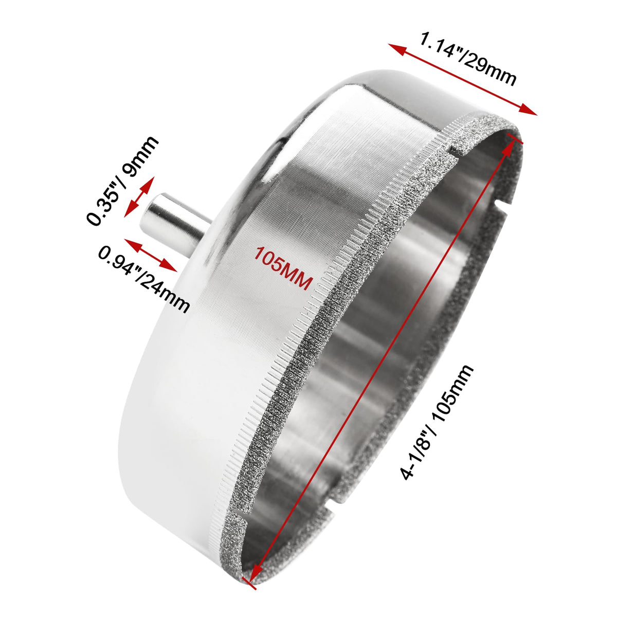 Luomorgo 105mm/4-1/8 Inch Diamond Hole Saw