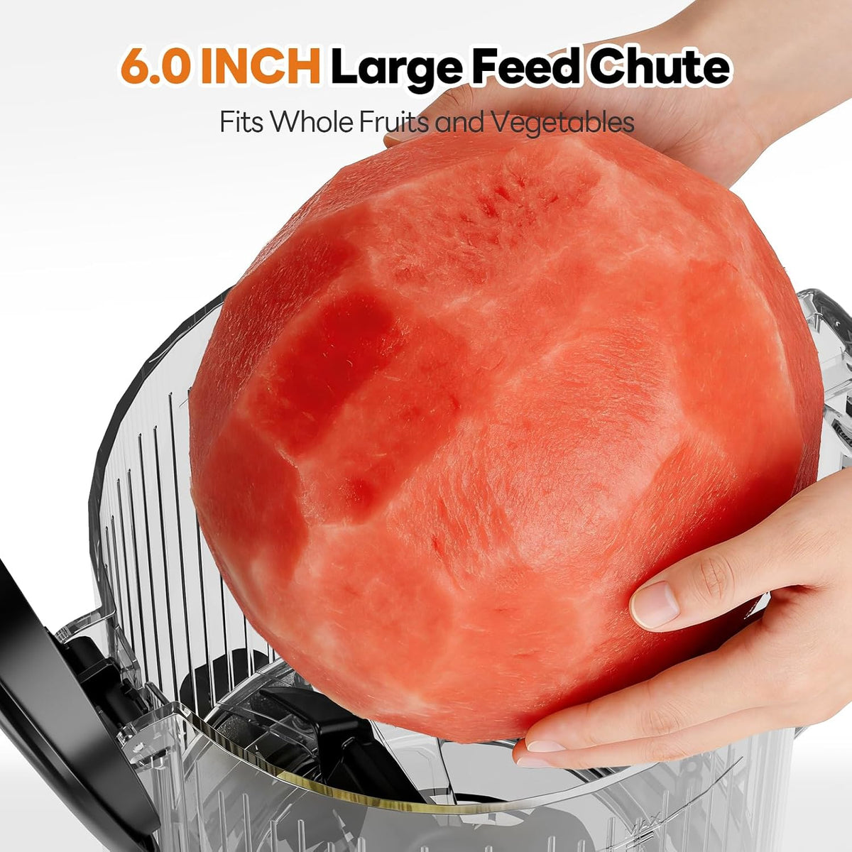 3-in-1 Juicer Machines, 6.0" Wide Mouth, Filter-Free Easy to Clean | Juice, Sorbet & Nut Milk | Cold Press Juicer for