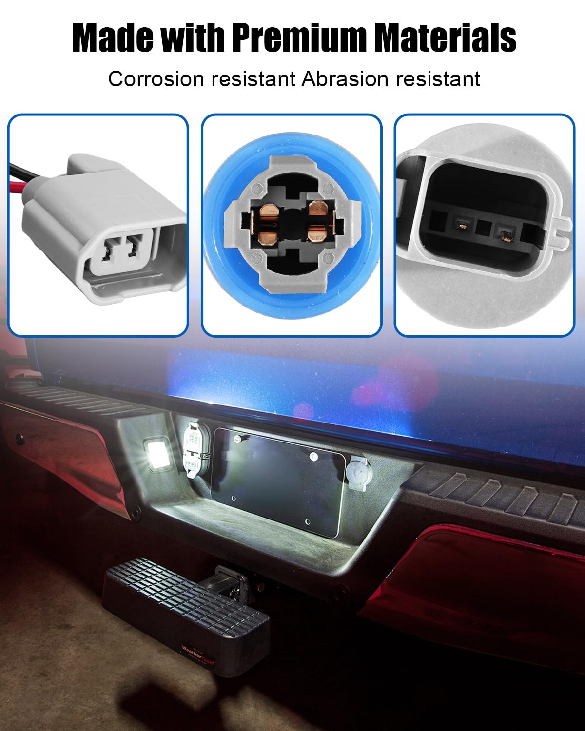 Rear License Plate Light Socket with Light Bulb Fit for Ford F150 Escape