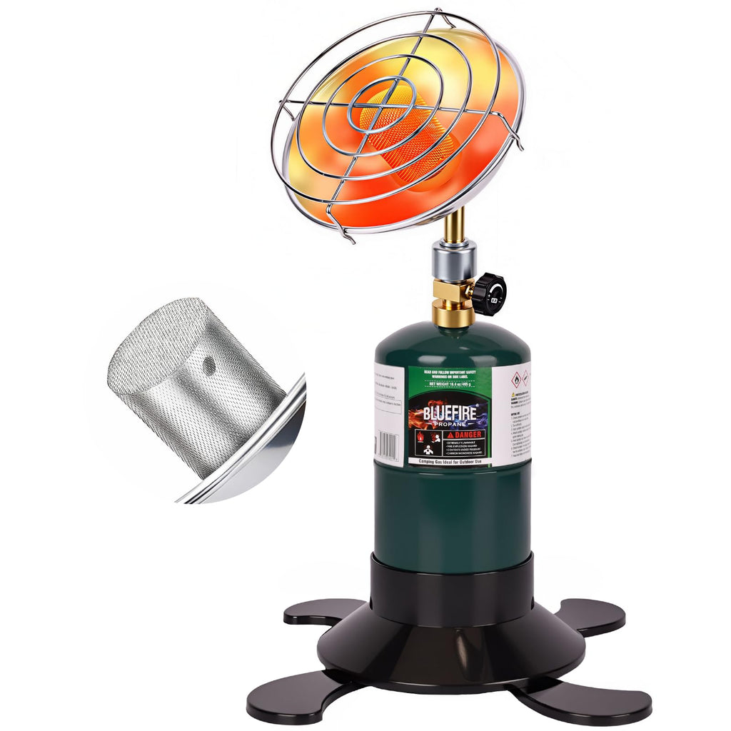Portable Propane Heater with Catalytic Burner for Camping Outdoor Space 6200BTU Power with Control Valve Patio Heater