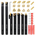VERFUTHL Indexable Lathe Turning Tool 21Pcs Kit 1/2" 12mm Shank for Turning