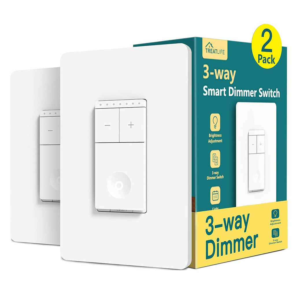 3 Way Smart Dimmer Switch 2 Pack, 2 Master Dimmer Switch Compatible with Alexa