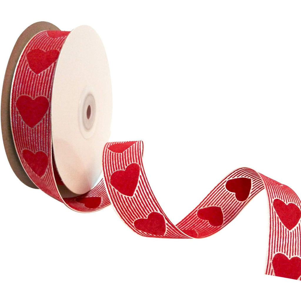 21.8 Yards Valentine's Day Ribbons Heart Ribbons for Valentine's Day Wedding Decoration DIY Crafts