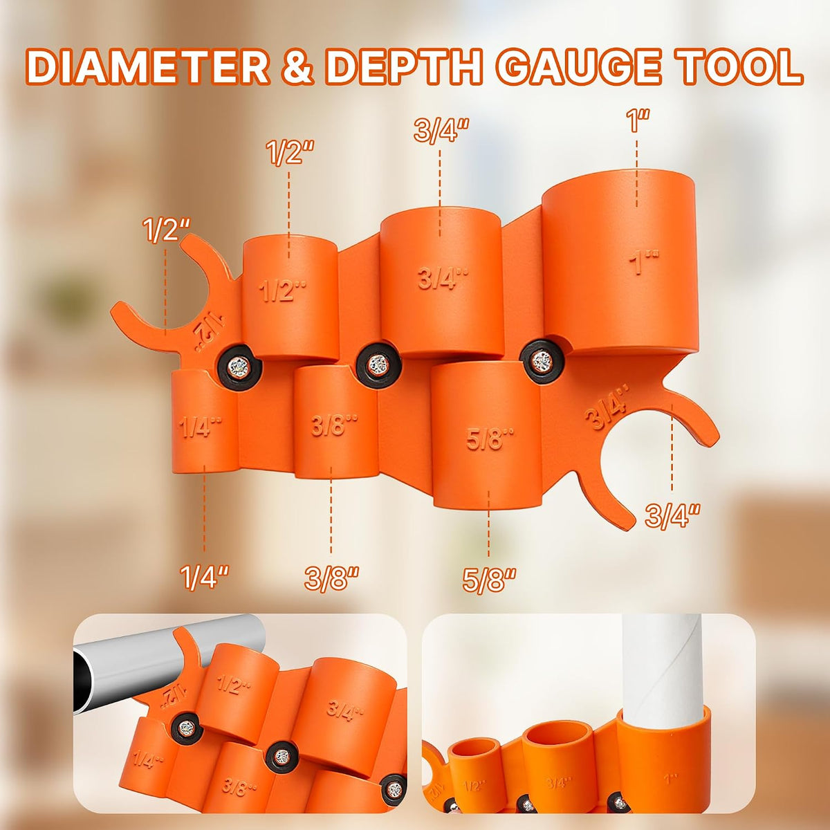 Pipe Deburring Tool Kit, 1/4'' to 1'' Adjustable, Inner/Outer Reamer for PVC, PPR, Brass, CPVC, PE-RT, Aluminum