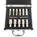 11pcs M2 HSS Annular Cutter Set 1" Depth 7/16" to 1-1/16" 3/4" Weldon Shank