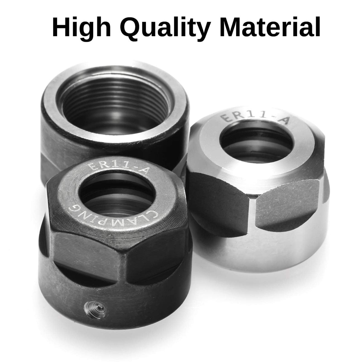 Genmitsu 4pcs ER11-A Collet Clamping Nut With Dynamic Balance Holes for CNC Milling Chuck Holder Lathe