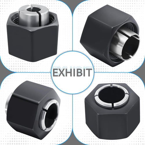 (1/2-inch) 12.7mm and（1/4-inch）6.35mm Collet Chuck and NutReplace