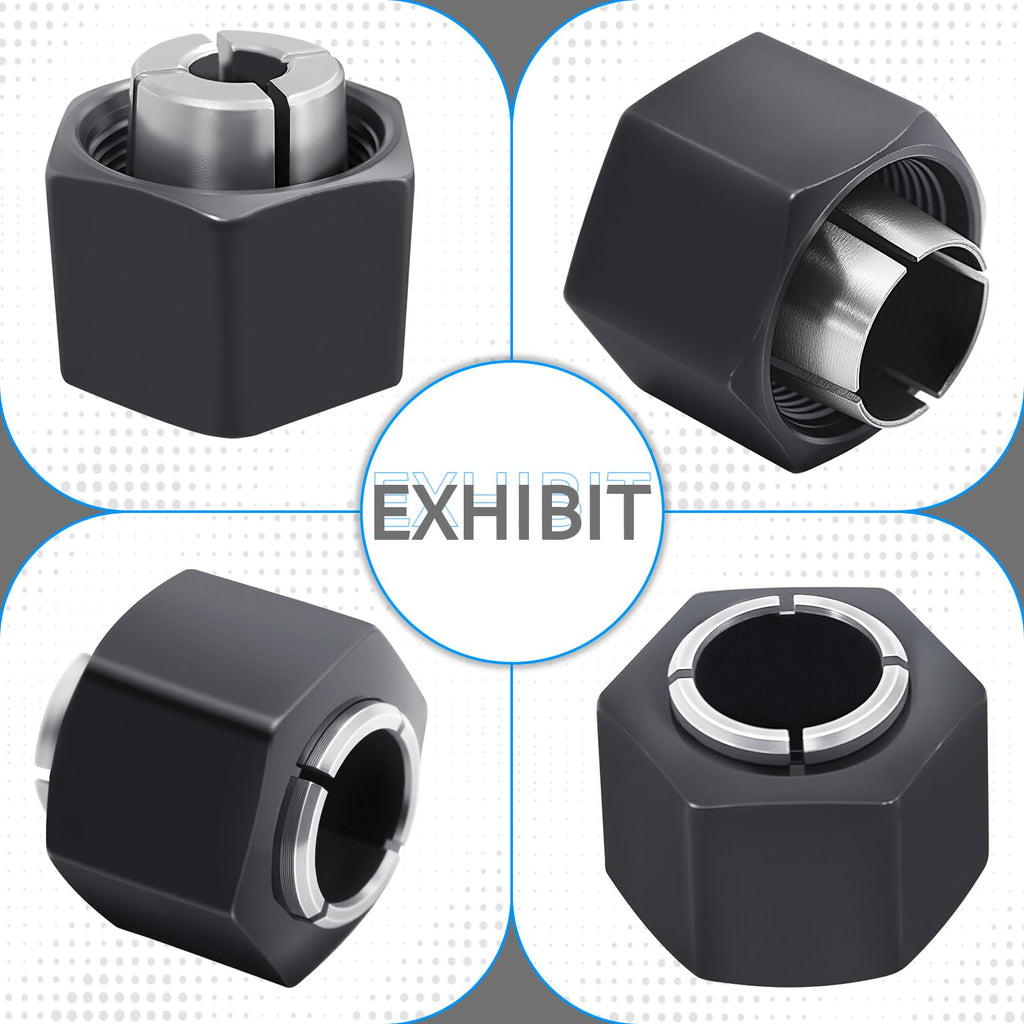 (1/2-inch) 12.7mm and（1/4-inch）6.35mm Collet Chuck and NutReplace