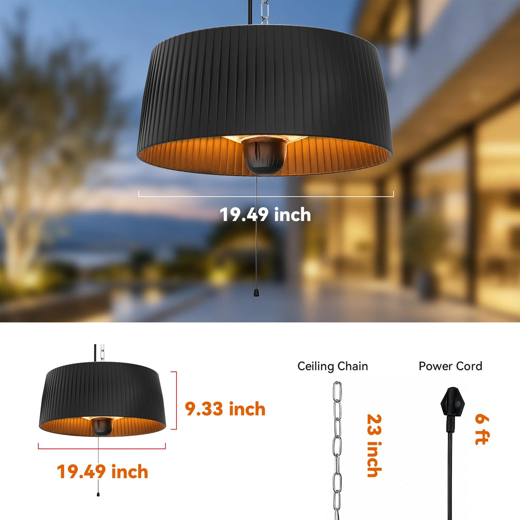 1800W Outdoor Patio Heater,Hanging Patio Heaters for outdoor use
