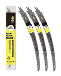 15-Inch Japanese Teeth Reciprocating Saw Blades 3PCS, DARTOTEK Curved Edge 6TPI Pruning Blades for Wood, Tree Trimming Cutting, Fits Most Reciprocating Saws(3 of Pack)