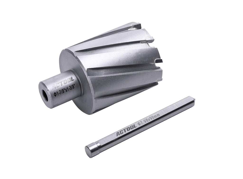 ACTOOL 1-7/8'' Diameter x 1-3/8'' Depth of Cut Carbide Tipped TCT ANNULAR Cutter with 3/4'' Weldon Shank